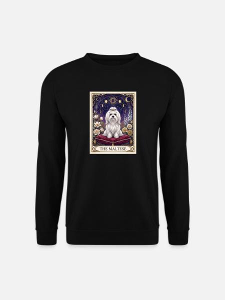 Der Malteser im Sternenhimmel - Unisex Pullover - Schwarz