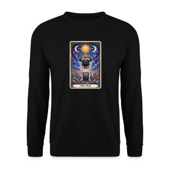 Illustration du Tarot Soleil-Lune Carlin - Sweat-shirt Unisexe - noir - Devant - Alina (178cm) & Michal (187cm)