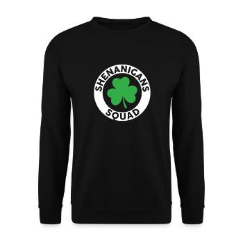 Escadron des Manigances Shamrock - Sweat-shirt Unisexe - noir - Devant - Alina (178cm) & Michal (187cm)