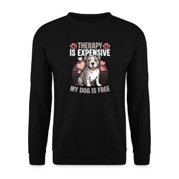 Pitbull Terrier Race de chien pittie - Sweat-shirt Unisexe - noir - Devant - Alina (178cm) & Michal (187cm)