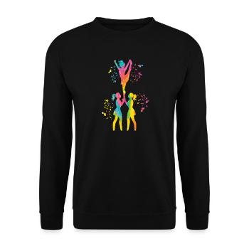 Cheerleader Cheer Mom Cheerleading - Unisex Sweatshirt - black - Front - Alina (178cm) & Michal (187cm)