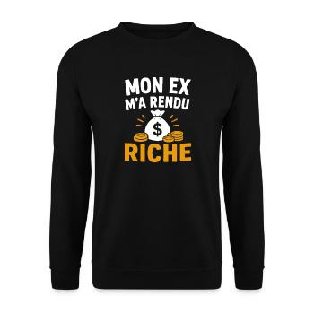 Mon ex m'a rendu riche - Sweat-shirt Unisexe - noir - Devant - Alina (178cm) & Michal (187cm)