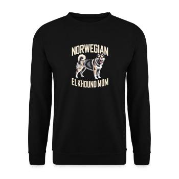Norvégischer Elchhund Mom Norwegian Elkhound - Sweat-shirt Unisexe - noir - Devant - Alina (178cm) & Michal (187cm)