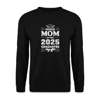 Stolze Mama zweier Absolventen 2025 - Unisex Pullover - Schwarz - Vorne - Alina (178cm) & Michal (187cm)