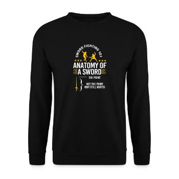 Fechten - Unisex Pullover - Schwarz - Vorne - Alina (178cm) & Michal (187cm)