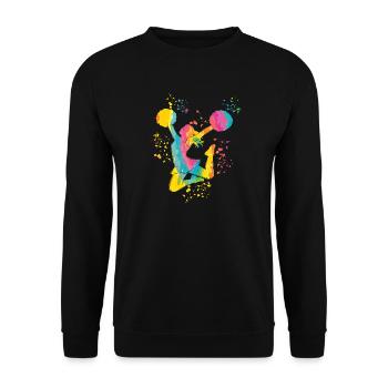Cheerpom pom girls Mom Cheerleading - Sweat-shirt Unisexe - noir - Devant - Alina (178cm) & Michal (187cm)