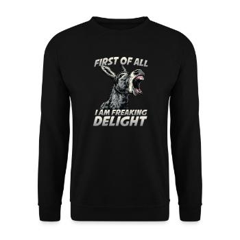 Donkey Humor Donkey Keeper Farm House Donkey - Unisex Sweatshirt - black - Front - Alina (178cm) & Michal (187cm)