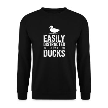 Dits de canard Canard Cadeau Drôle de Canard - Sweat-shirt Unisexe - noir - Devant - Alina (178cm) & Michal (187cm)