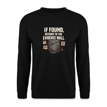 Back to the Wall of Evidence | True Crime - Unisex Sweatshirt - black - Front - Alina (178cm) & Michal (187cm)