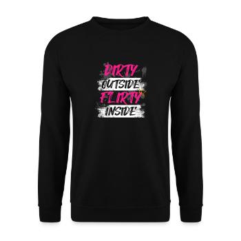 Dirty outside Schlammlauf Mud Run Muddy Race - Unisex Sweatshirt - black - Front - Alina (178cm) & Michal (187cm)