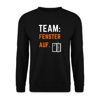 Fenster Auf Fraktion - Unisex Pullover - Schwarz - Vorne - Alina (178cm) & Michal (187cm)