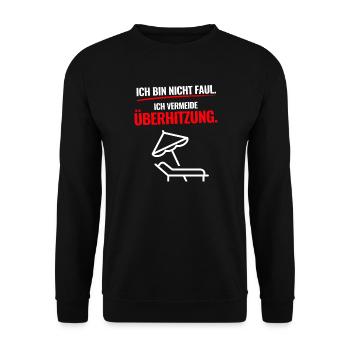 Zu Heiß Für Leistung - Unisex Pullover - Schwarz - Vorne - Alina (178cm) & Michal (187cm)
