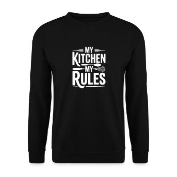 Ma cuisine Mes règles - Sweat-shirt Unisexe - noir - Devant - Alina (178cm) & Michal (187cm)