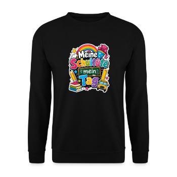 Schulkind 2026 Einschulung 2026 Schulanfang - Unisex Pullover - Schwarz - Vorne - Alina (178cm) & Michal (187cm)