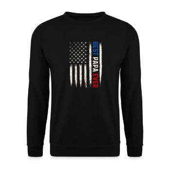 Meilleur Papa Père Famille Grand-père Grand-père - Sweat-shirt Unisexe - noir - Devant - Alina (178cm) & Michal (187cm)