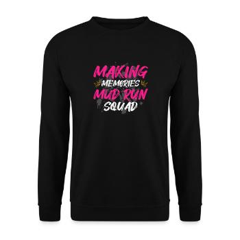 Équipe de course dans la boue Schlammlauf Course boueuse - Sweat-shirt Unisexe - noir - Devant - Alina (178cm) & Michal (187cm)