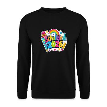 Schulkind 2026 Einschulung 2026 Schulanfang - Unisex Pullover - Schwarz - Vorne - Alina (178cm) & Michal (187cm)