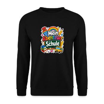 Schulkind 2026 Einschulung 2026 Schulanfang - Unisex Pullover - Schwarz - Vorne - Alina (178cm) & Michal (187cm)