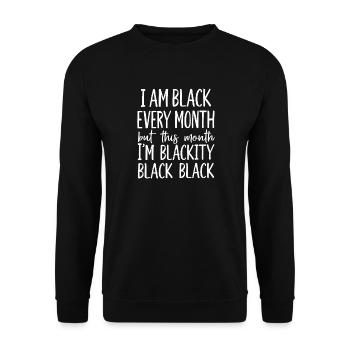 All-Year Black Identity Pride - Unisex Sweatshirt - black - Front - Alina (178cm) & Michal (187cm)