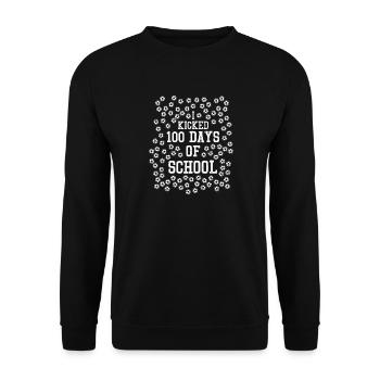 I Kicked 100 Days of School - Unisex Sweatshirt - black - Front - Alina (178cm) & Michal (187cm)