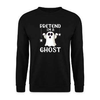 Pretend I Am a Ghost - Unisex Sweatshirt - black - Front - Alina (178cm) & Michal (187cm)