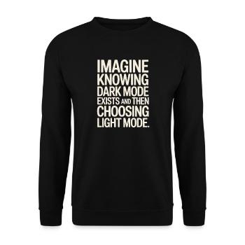Le mode sombre existe Programmeur IT Nerd Coder Office - Sweat-shirt Unisexe - noir - Devant - Alina (178cm) & Michal (187cm)