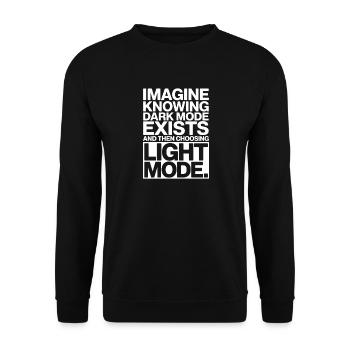 Le mode sombre existe Programmeur IT Nerd Coder Office - Sweat-shirt Unisexe - noir - Devant - Alina (178cm) & Michal (187cm)