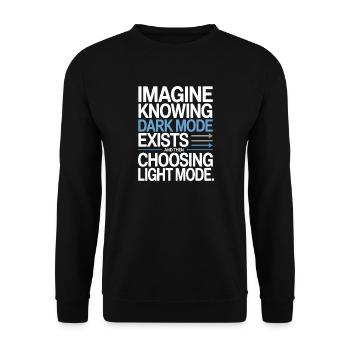 Le mode sombre existe Programmeur IT Nerd Coder Office - Sweat-shirt Unisexe - noir - Devant - Alina (178cm) & Michal (187cm)