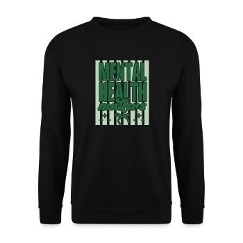 Mental Health Matters Gift Self Care - Unisex Sweatshirt - black - Front - Alina (178cm) & Michal (187cm)