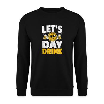 Conception de la chemise de la fête Sun Beer - Sweat-shirt Unisexe - noir - Devant - Alina (178cm) & Michal (187cm)