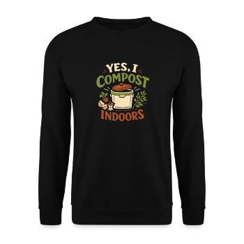 Kompost indoor | Urban Gardening - Unisex Pullover - Schwarz - Vorne - Alina (178cm) & Michal (187cm)