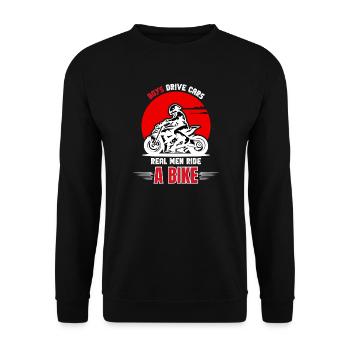 De vrais hommes font du vélo - Sweat-shirt Unisexe - noir - Devant - Alina (178cm) & Michal (187cm)