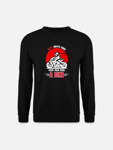 Real Men Ride Bike - Unisex Sweatshirt - black