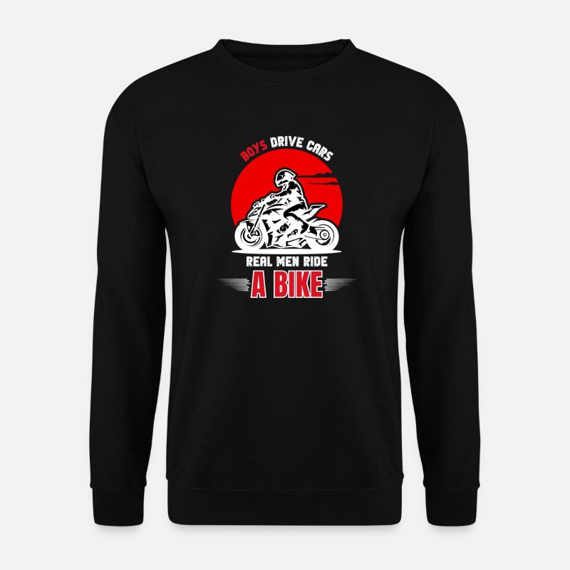 De vrais hommes font du vélo - Sweat-shirt Unisexe - noir