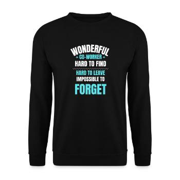 Wonderful Coworker Gift - Unisex Sweatshirt - black - Front - Alina (178cm) & Michal (187cm)
