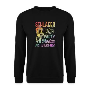 Schlager Party Schlagermusik Tanzparty Musik - Unisex Pullover - Schwarz - Vorne - Alina (178cm) & Michal (187cm)
