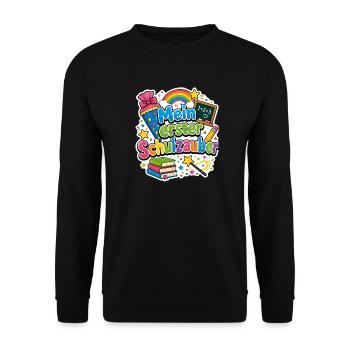 Schulkind 2026 Einschulung 2026 Schulanfang - Unisex Pullover - Schwarz - Vorne - Alina (178cm) & Michal (187cm)