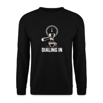 Dialing In Espresso Ritual - Unisex Sweatshirt - black - Front - Alina (178cm) & Michal (187cm)