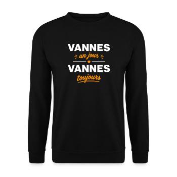 Vannes Jour Toujours - Sweat-shirt Unisexe - noir - Devant - Alina (178cm) & Michal (187cm)