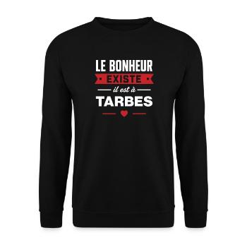 Bonheur Existe Tarbes - Sweat-shirt Unisexe - noir - Devant - Alina (178cm) & Michal (187cm)