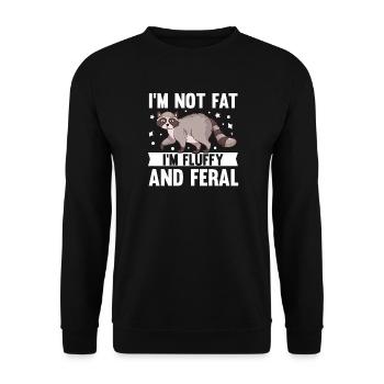Trash Panda Raccoon - Unisex Sweatshirt - black - Front - Alina (178cm) & Michal (187cm)