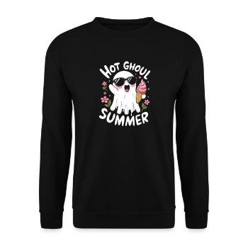 Hot Ghoul Summerween Halloween - Unisex Pullover - Schwarz - Vorne - Alina (178cm) & Michal (187cm)