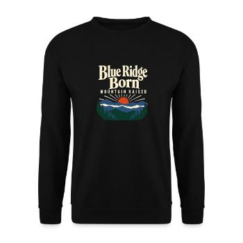 Blue Ridge Born Mountain Raised Appalachian Pride - Unisex Pullover - Schwarz - Vorne - Alina (178cm) & Michal (187cm)