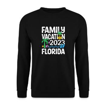 Family Vacation 2023 Florida - Unisex Sweatshirt - black - Front - Alina (178cm) & Michal (187cm)