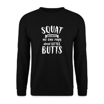 Kniebeuge, weil niemand rappt - Unisex Pullover - Schwarz - Vorne - Alina (178cm) & Michal (187cm)