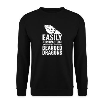 Bearded Dragon Sayings Funny Bearded Dragon Gift - Unisex Sweatshirt - black - Front - Alina (178cm) & Michal (187cm)