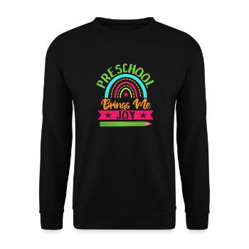 Maître de maternelle m’apporte de la joie Maître de maternelle - Sweat-shirt Unisexe - noir - Devant - Alina (178cm) & Michal (187cm)
