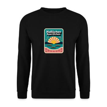 Hallöchen Aperölchen - Unisex Pullover - Schwarz - Vorne - Alina (178cm) & Michal (187cm)