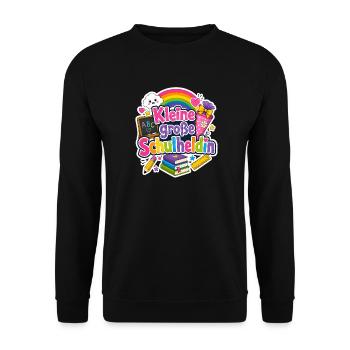 Schulkind 2026 Einschulung 2026 Schulanfang - Unisex Pullover - Schwarz - Vorne - Alina (178cm) & Michal (187cm)