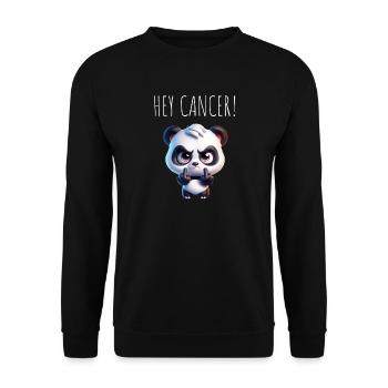 Hé Cancer Panda en colère - Sweat-shirt Unisexe - noir - Devant - Alina (178cm) & Michal (187cm)